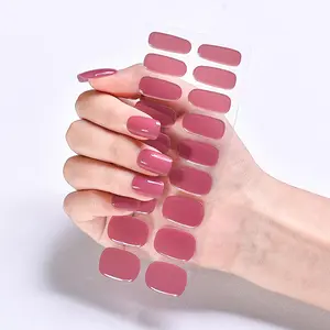 The factory supplier New Holidays Gel Nail Stickers Self Adhesive semi cured Gel nail polish wraps