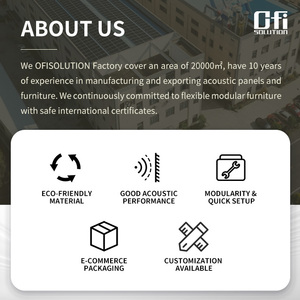 Vách ngăn văn phòng cách âm bằng polyester thiết kế hiện đại, dạng tự đứng, di động, tạo không gian riêng tư - Product Image 5