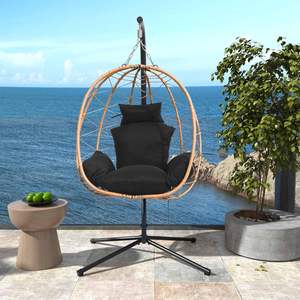 Uplion appeso uovo sedia con supporto per interni sedia oscillante esterno amaca uovo sedia con cuscino per Patio, camera da letto, giardino - Product Image 5