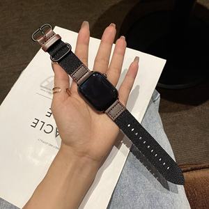 <span class=keywords><strong>Bracelet</strong></span> en <span class=keywords><strong>cuir</strong></span> en nylon à la mode pour <span class=keywords><strong>Apple</strong></span> <span class=keywords><strong>Watch</strong></span> <span class=keywords><strong>Bracelet</strong></span> de poignet tissé en toile pour iWatch Series 6 5 4 3 <span class=keywords><strong>Se</strong></span> - Product Image 5