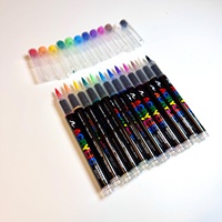 Marqueur acrylique à pointe pinceau souple 72 couleurs, encre liquide directe, sans pression, mélange multicolore, superposition possible, largeur d'écriture 5 mm