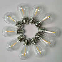 Ampoules LED S14 1W prêtes à l'emploi, coque incassable, culot E26/E27, dimmables, blanc chaud 2700K, pour éclairage extérieur et guirlandes lumineuses de jardin