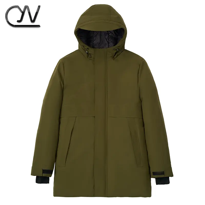 Custom French Stylish Winter Trench Coats Durable Robust Waterproof Jackets Waxed Canvas Red Work Parka for Men
