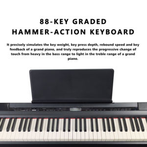Piano numérique Beisite S-194 à 88 touches avec <span class=keywords><strong>clavier</strong></span> à marteaux en bois pour débutants, orgue électronique pour les passionnés de musique - Product Image 4