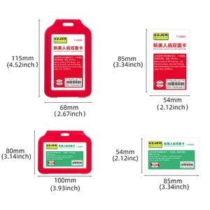 Porte-badge transparent double face Porte-badge rigide Porte-cartes de protection <span class=keywords><strong>Pochette</strong></span> en <span class=keywords><strong>plastique</strong></span> <span class=keywords><strong>pour</strong></span> bureau École Cartes d'identité Cartes de crédit - Product Image 2