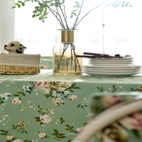 Nappe de table rectangulaire en coton imperméable à l'eau Couverture de table essuyable résistante aux taches pour intérieur et extérieur (60*84 pouces)