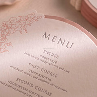 Ensemble d'invitations de mariage vintage personnalisées, cartes RSVP, menus, cartes de vœux, carton imprimé fait main, logo personnalisé, impression Vanille