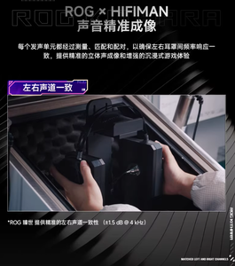ROG Kithara ชุดหูฟังสำหรับเล่นเกมแบบครอบหูแบบเปิด HIFIMAN หน่วยเสียงไดอะแฟรมแบบแบน ระบบตัดเสียงรบกวนแบบแอคทีฟ (ANC) ช่องเสียบ 3.5 มม. คู่ - Product Image 6