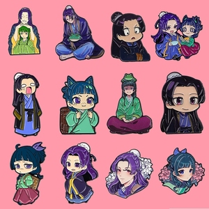 14 Nuevos Diseños de Insignias Metálicas Esmaltadas de <span class=keywords><strong>Anime</strong></span> The Apothecary para Decoración de Mochilas y Ropa - Product Image 1
