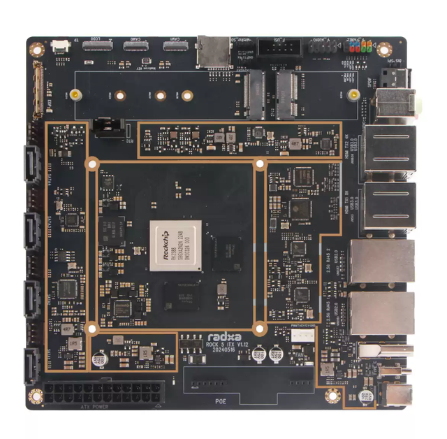 Radxa ROCK5 ITX RK3588 Development Board Octa-core CPU Mini-ITX Motherboard Single Board Computer Support 8K Decoding
