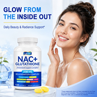 Lenm Collagène L-Glutathion Peau plus Lisse NAC Softgel CoQ10 Soutien Antioxydant Glutathion NAC Softgel