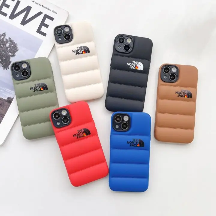 Winter Down Jacket TPU Shockproof Puffer Cotton North Face Mobile Phone Case Cover For iPhone 11 12 13 Pro max 14 plus XS XR