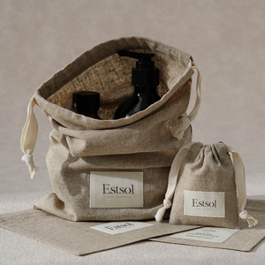 Sacchetti in Lino con Cordoncino Personalizzati con Logo Estsol per Regali, Abbigliamento, Confezioni di Lusso Resistenti alla Polvere - Product Image 4