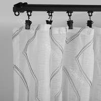 Rail de rideau de vent industriel personnalisé blanc noir triple rail de rideau accessoires poteaux de rideau plats traditionnels