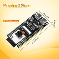 Carte de développement ESP32-S3-CAM avec caméra OV3660, 16 Mo de mémoire Flash, 8 Mo de PSRAM, double USB-C, WiFi/BT, puce MediaTek MT8125, MicroPython, IoT, IA, DIY