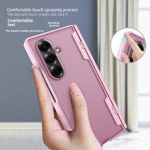 Huanmin's new model is suitable for the Samsung Z Fold 7, featuring a <b>spring</b>-<b>loaded</b> <b>hinge</b> protection button, an electromagnetic - Product Image 4