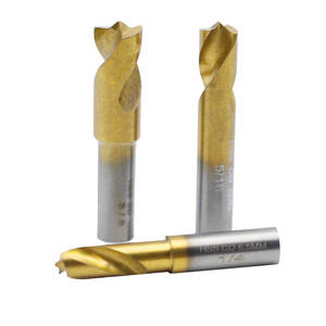 Foret à pointe droite en acier rapide revêtu de titane, contenant du cobalt, pour le perçage de points de soudure à évacuation de vapeur - Product Image 1