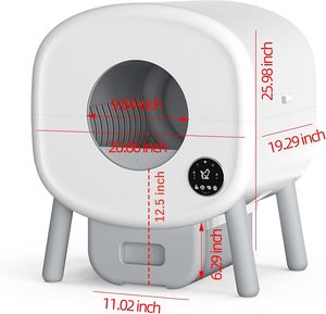 Litière pour chat automatique intelligente, écologique, en plastique, avec contrôle par application, grande capacité de 76 L, <span class=keywords><strong>robot</strong></span> toilette automatique - Product Image 6
