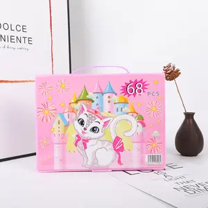 68 Pcs PVC Case Deluxe art Painting Professional Kids Drawing Painting Kit Coloring Art Sets