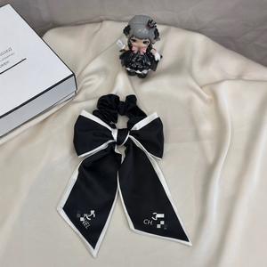 Headband Kain Sutra Bermotif Huruf untuk Wanita, Aksesoris Rambut Fashion Sehari-hari, Ikat Rambut untuk Pesta & Pernikahan - Product Image 3