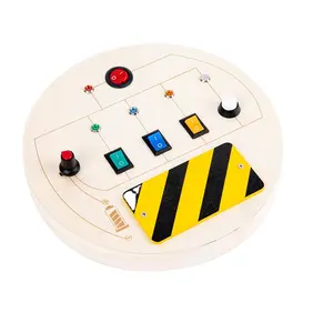 Autistic-tablero de actividad sensorial para niños, juguete de viaje con interruptor de luz Led bien construido para 1, 2, 3 y 4 años