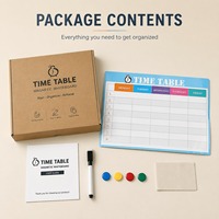 Tableau de planification hebdomadaire codé par couleurs pour la salle de classe, le bureau à domicile, la routine d'apprentissage et la planification des horaires, idéal pour la vente au détail