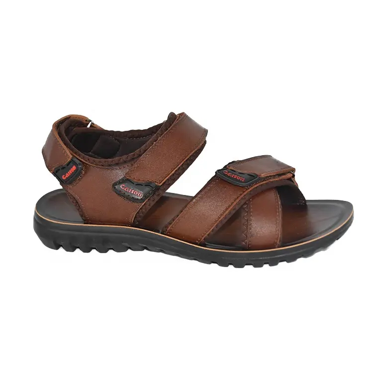 Factory Direct Brown Pu Top Grade Gents Non-slip comfort men's sandals