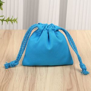 Sac en toile durable 7x10cm, sac à bijoux, logo personnalisé avec cordon de serrage, pochette en toile, adapté aux accessoires de fête - Product Image 4