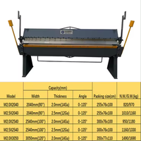 Prix d'usine Type lourd 2mm 3050mm métal acier machine à cintrer manuelle plaque de tôle prix de la Machine de pliage