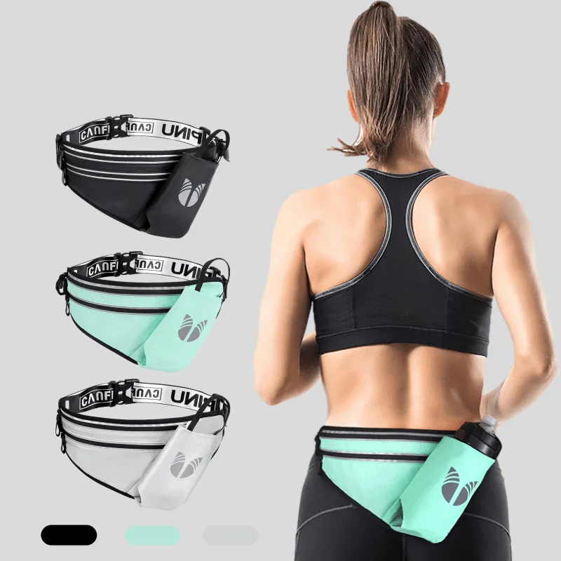 Riñonera con botella de agua para exteriores, bolsa organizadora para teléfono móvil, fitness, correr, Maratón, para deportes, cruce de bordes, novedad de 2022