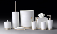Articles ménagers de luxe, ensemble d'accessoires de salle de bain en résine écologique naturelle 5 étoiles pour la décoration de la maison