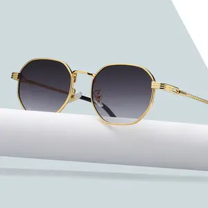 2021 नई रंग फिल्म छोटे चश्मे धातु रेट्रो पैर तार धूप का चश्मा यूरोपीय और अमेरिकी फैशन धूप का चश्मा