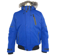 Veste parka épaisse d'hiver de style canadien pour hommes duvet de polyester avec capuche en fourrure Plus Size Option disponible