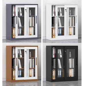 Nhà Máy Moveable Thép Tổ Chức 2-Cửa Có Thể Khóa Kim Loại Thủy Tinh Lưu Trữ Hồ Sơ Tủ Cho Nhà Bếp & Phòng Khách Hiển Thị - Product Image 2