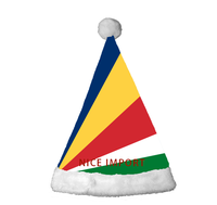 Meistverkaufte Senegal-Flagge Weihnachtsmützen Komfortable Plüsch-Weihnachtsmützen für Erwachsene Neujahrs-Festliche Party-Kopfbedeckung