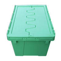Bac de rangement en plastique bleu JOIN, robuste, empilable, avec couvercle intégré, pour la logistique d'entrepôt ASRS