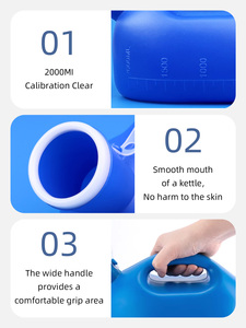 Aidingcare <span class=keywords><strong>Urinoir</strong></span> de chevet en plastique durable <span class=keywords><strong>pour</strong></span> les soins de l'incontinence masculine - Product Image 4
