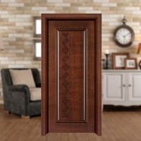 Puerta Interior Moderna de Madera Sólida a Prueba de Balas BASEN, Superficie Acabada, 1 Año de Garantía, Herrajes de Primera Marca China, para Baño