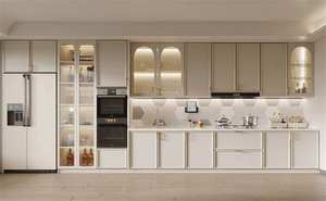 Armoire en bois massif sur mesure pour toute la maison, rangement minimaliste pour le vin, armoires de cuisine - Product Image 3