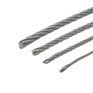 6X26 6X36 IWRC 30Mm Kabel Baja Galvanis Fleksibel Tali Kawat Baja Tanpa Galvanis untuk Mengangkat Derek