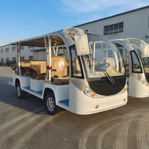 รถบัสไฟฟ้าแบบเปิด 11 ที่นั่ง พร้อมแบตเตอรี่ตะกั่วกรด และมอเตอร์ AC 5KW สำหรับสถานที่ชมวิว สนามบิน และบริการรับส่งโรงแรม - Product Image 1