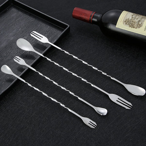 Cuchara Agitadora Mini de Acero Inoxidable para Restaurante, Barman, Mezclar Cócteles, Cuchara de Barra con Mango Largo - Product Image 2