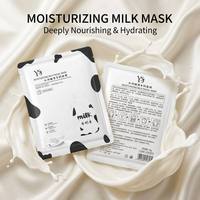 Masque facial hydratant en tissu YSJ au lait, glycérine, acide hyaluronique et extrait de Centella – Tissu fin et ajusté pour tous types de peau