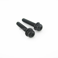 Vis Torx Sems noire avec double rondelle, vis combinée M4