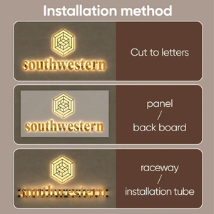Papan Nama Luar Ruangan <span class=keywords><strong>3D</strong></span> Kustom Personal, Logo Signage Logam Akrilik, Tanda <span class=keywords><strong>3D</strong></span> Backlit, Tanda LED, Tanda LC - Product Image 6
