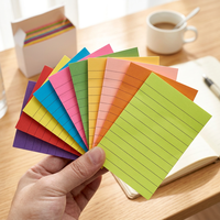 Bloc-notes adhésifs magnétiques personnalisables DX 10 couleurs fluorescentes, avec lignes, en gros, disponible en boîte
