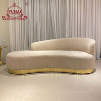 Base en acier inoxydable de velours de réception de mariage conception de sofa de couple de mariage