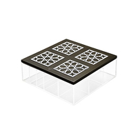 Boîte de rangement transparente en acrylique, grande capacité à bonbons, design multifonctionnel, pour le bureau