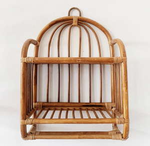 Étagère murale Vintage vietnamien en rotin et osier, pour le mur - Product Image 1