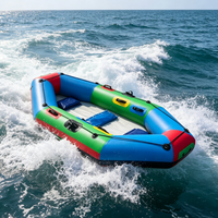 Bateau pneumatique autonome professionnel de sauvetage en PVC, résistant aux perforations, pour le sauvetage rapide en rivière, rafting 3 personnes, léger
